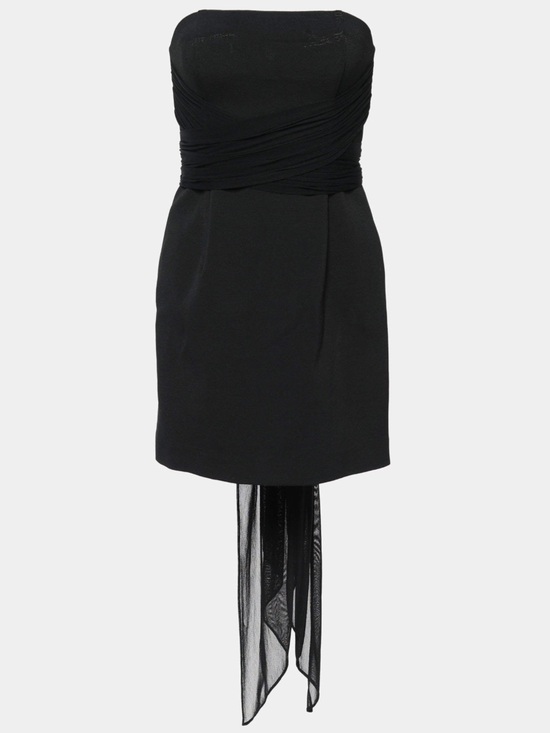 Diane Von Furstenberg Dresses & Skirts - Diane Von Furstenberg | Black Stretch Knit Structured Sash Mini Dress - 2